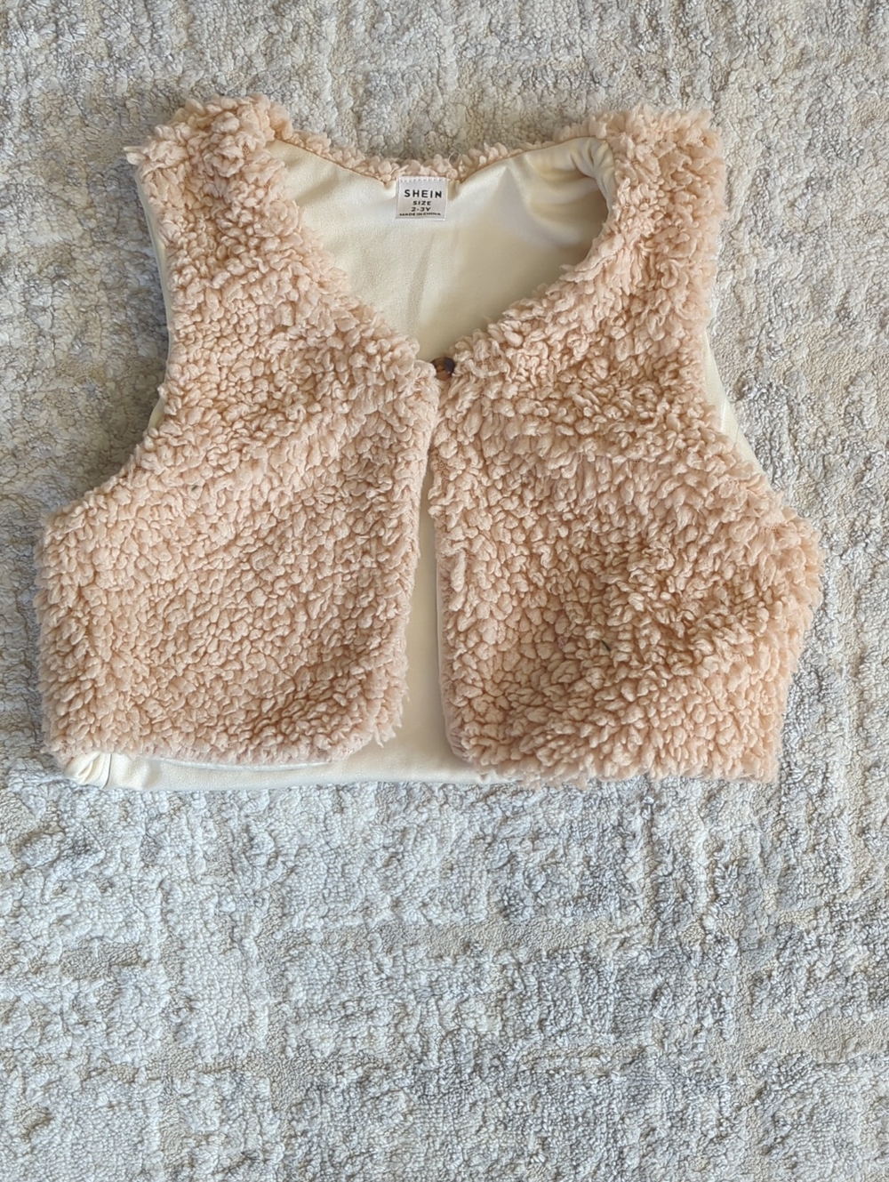 SHEIN Sherpa Cropped Vest Size 2-3Y